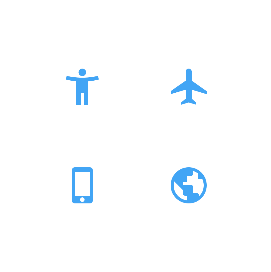 Image showing examples of icons that can't be outlined.