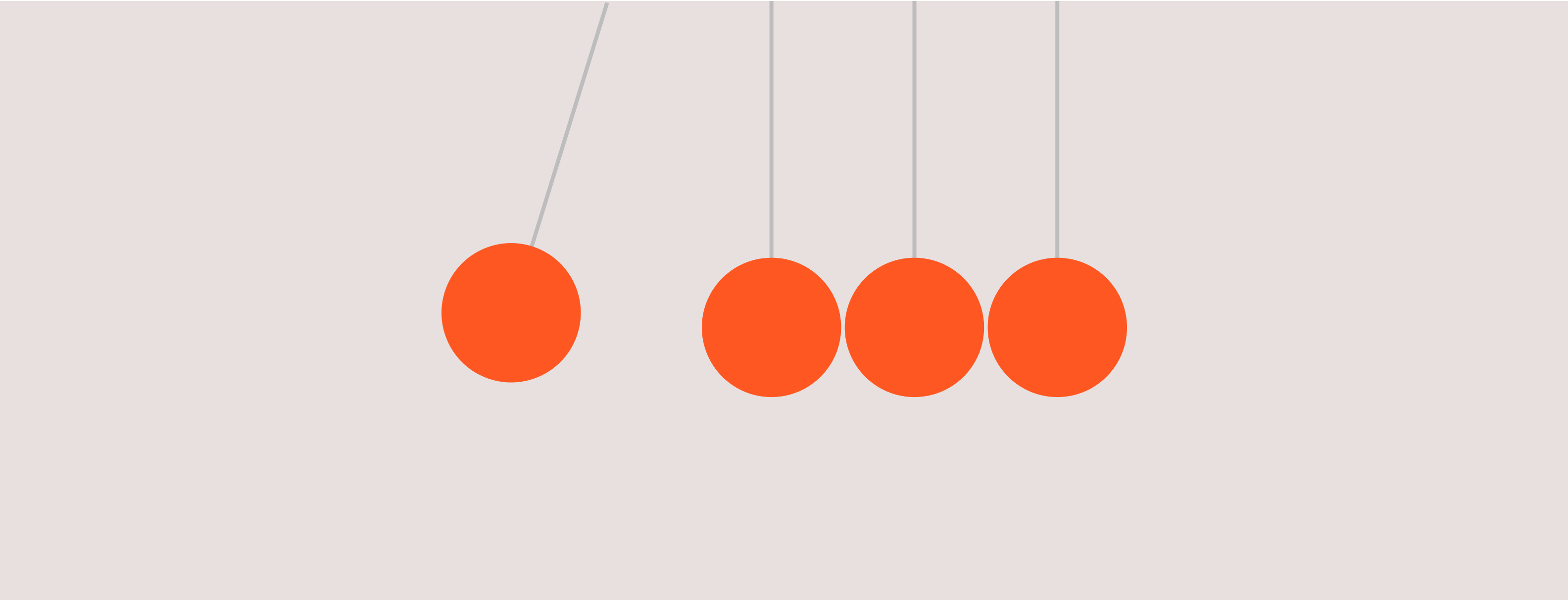 Simple illustration of a Newton's Cradle desk toy