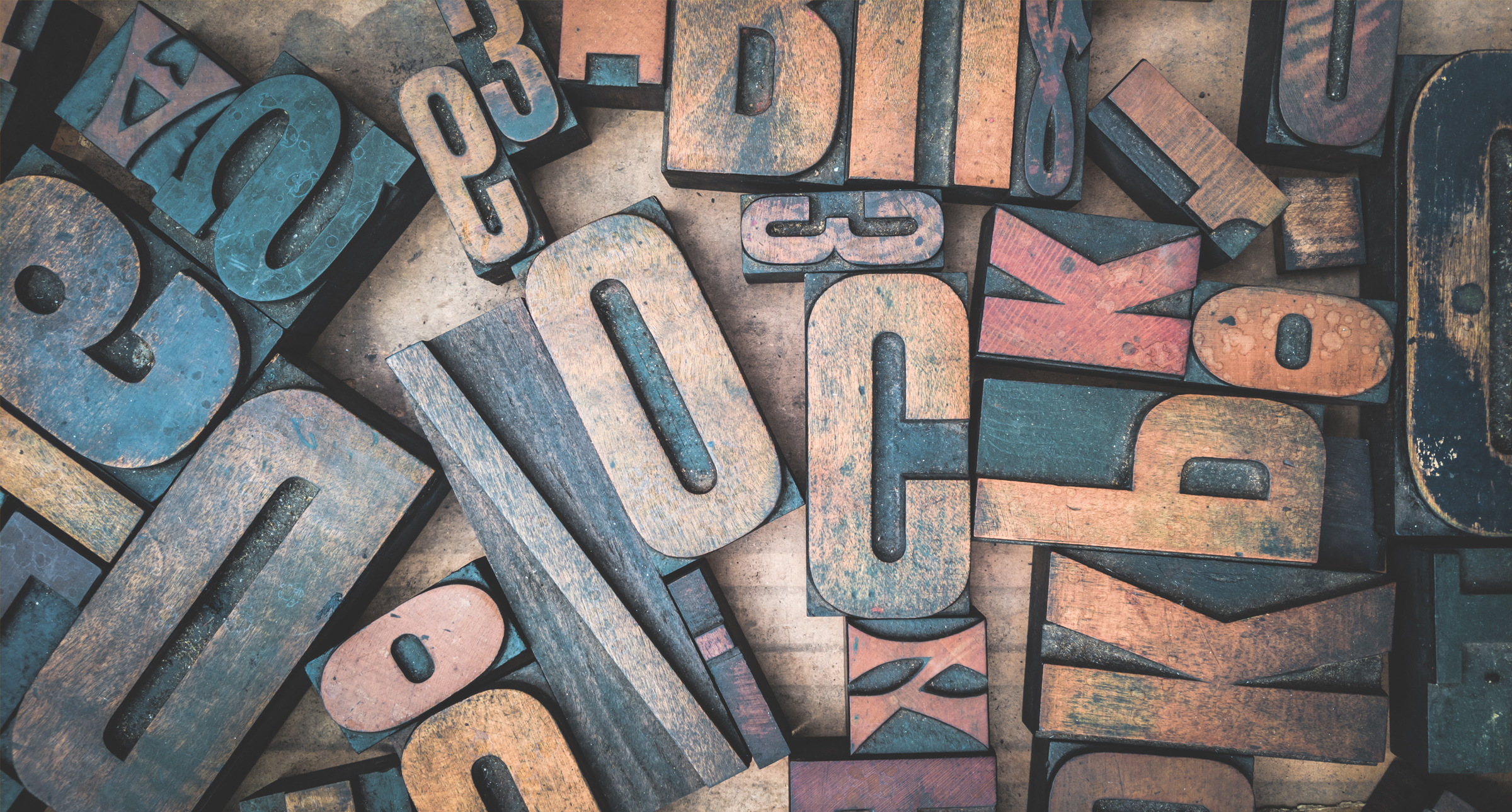 Photograph of old-fashioned printing blocks.