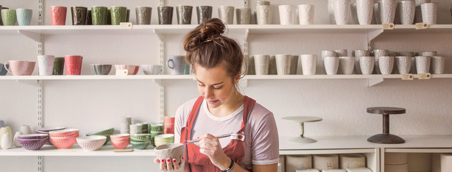 Image of a business owner who has separated her business banking from her personal banking