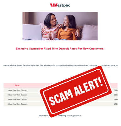 Image of scam email