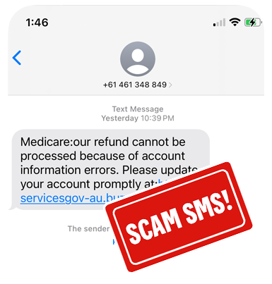 Image of SMS scam